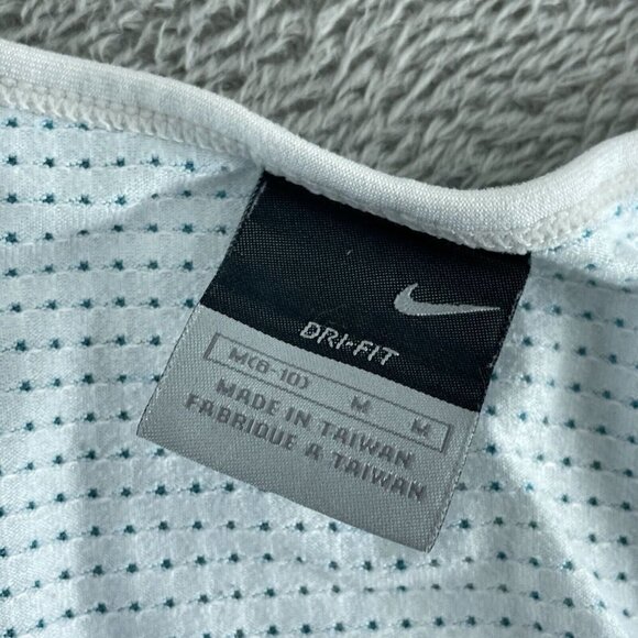 Nike Dri-Fit Womens Blue Sleeveless Mesh Tank Top M 5520 - Picture 3 of 8